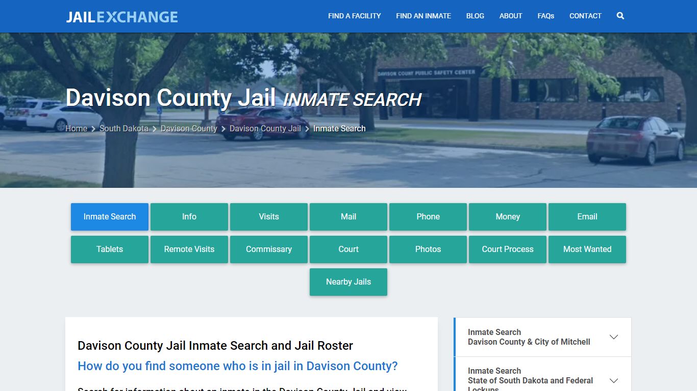 Inmate Search: Roster & Mugshots - Davison County Jail, SD